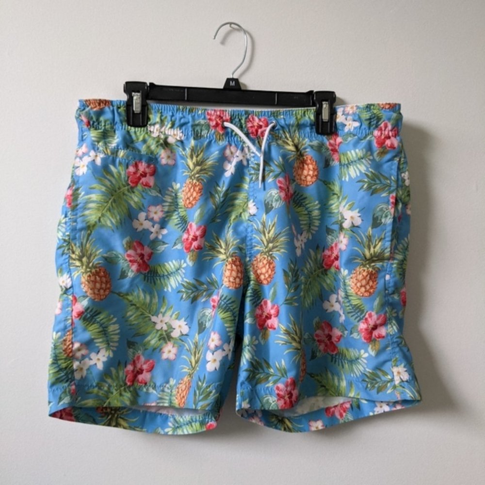 CHARLESTON THREADS SZ M TROPICAL SWIM TRUNKS